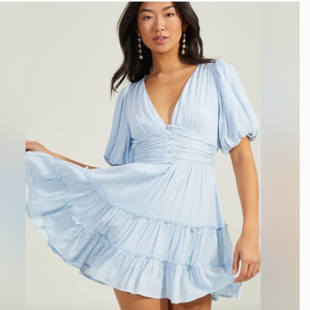 Icy blue mini dress, Altar’d state, XL dress